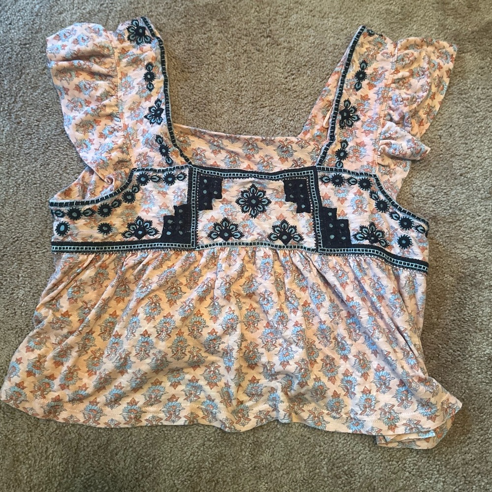 Free People Crop Blouse